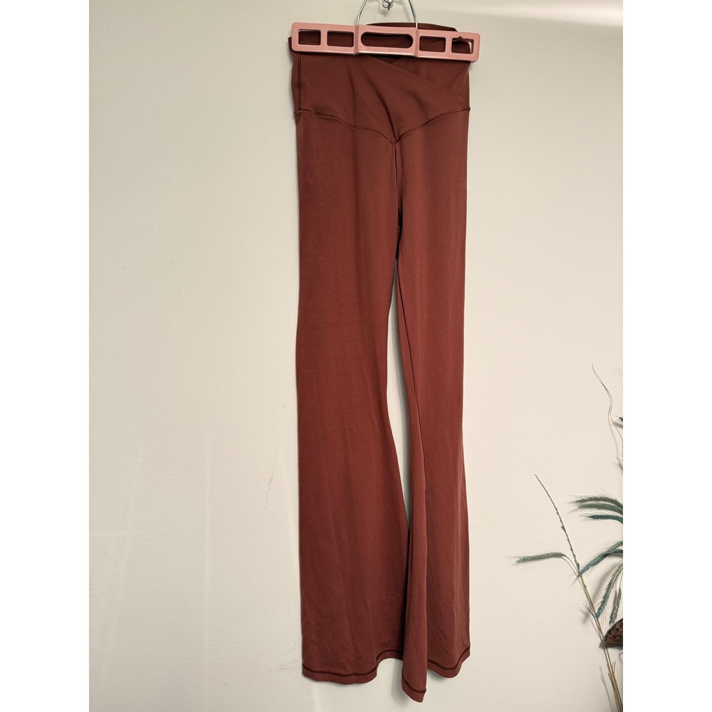 OFFLINE by Aerie Real Me Flare Leggings Brown Crossover High Rise Womens‎ Medium